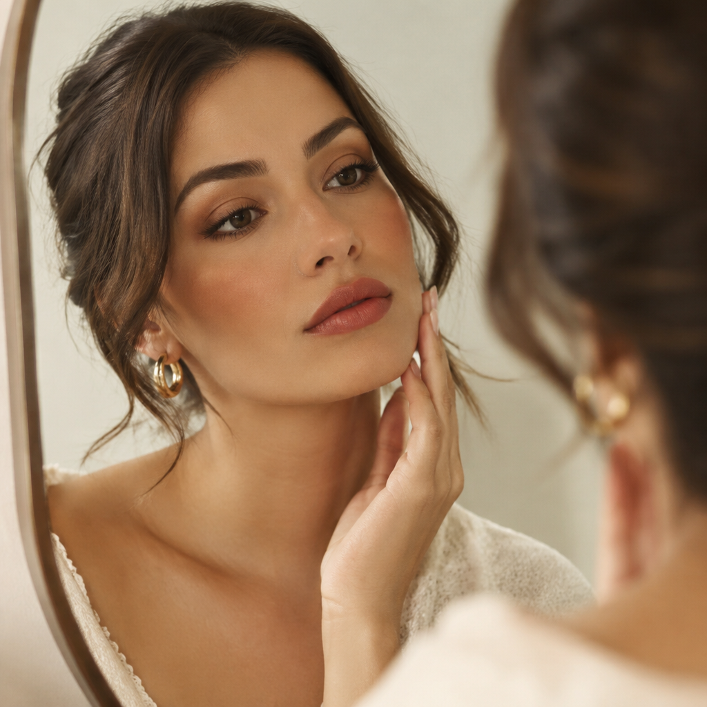 Mujer en el espejo, la gracia de dios como reflejo