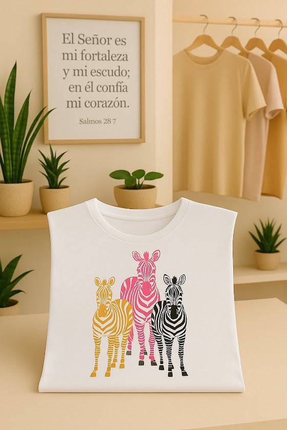 Camiseta Creacion de Dios Cebra