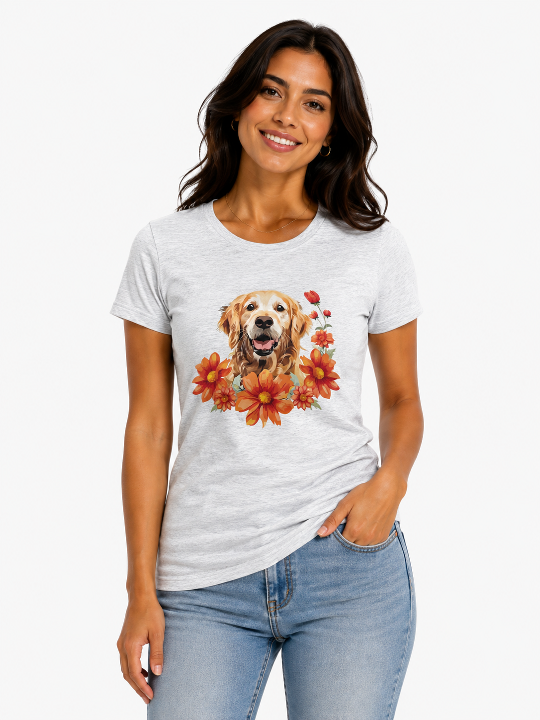 Perro flores