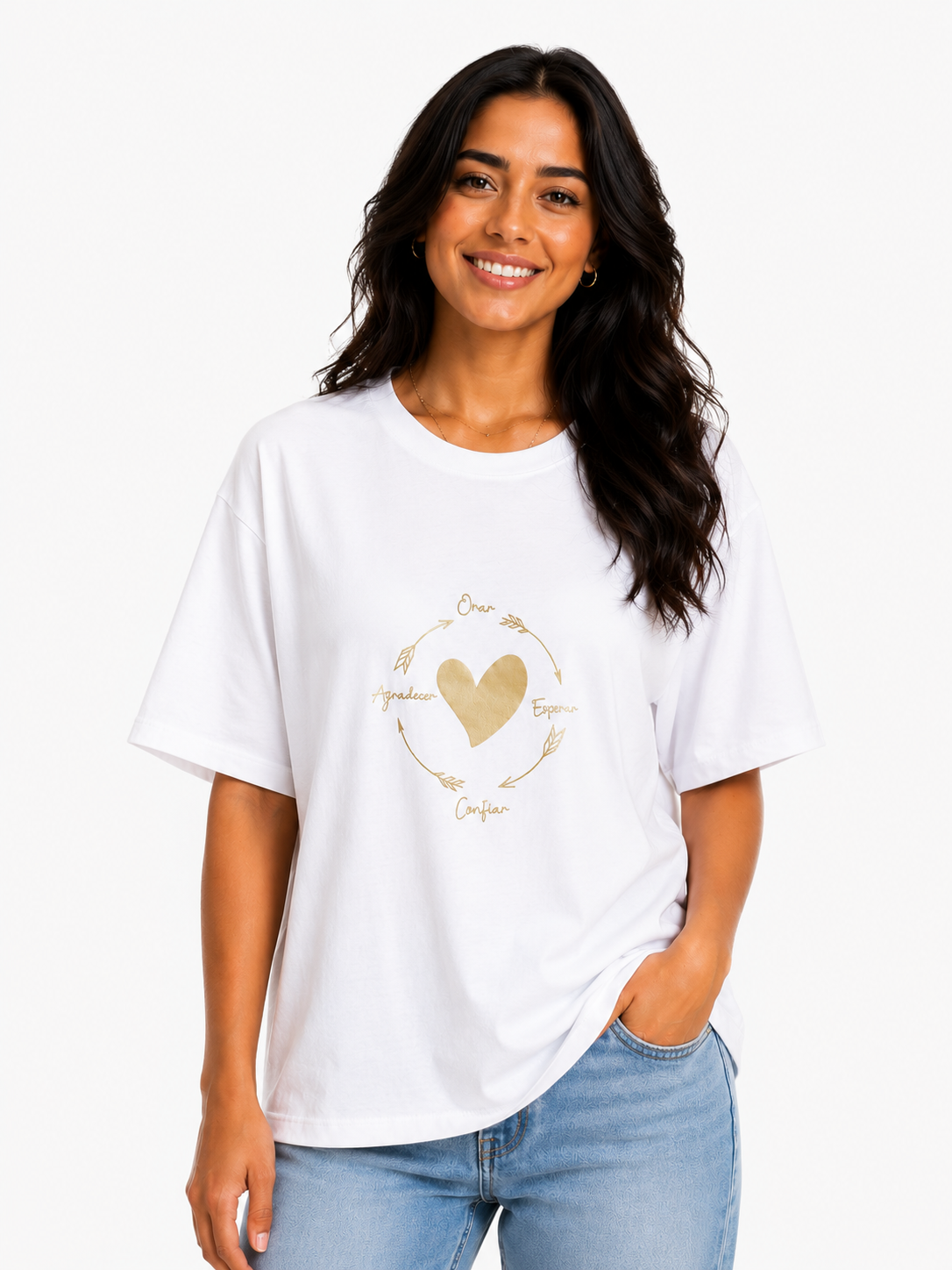 Camiseta Orar, esperar, confriar y agradecer