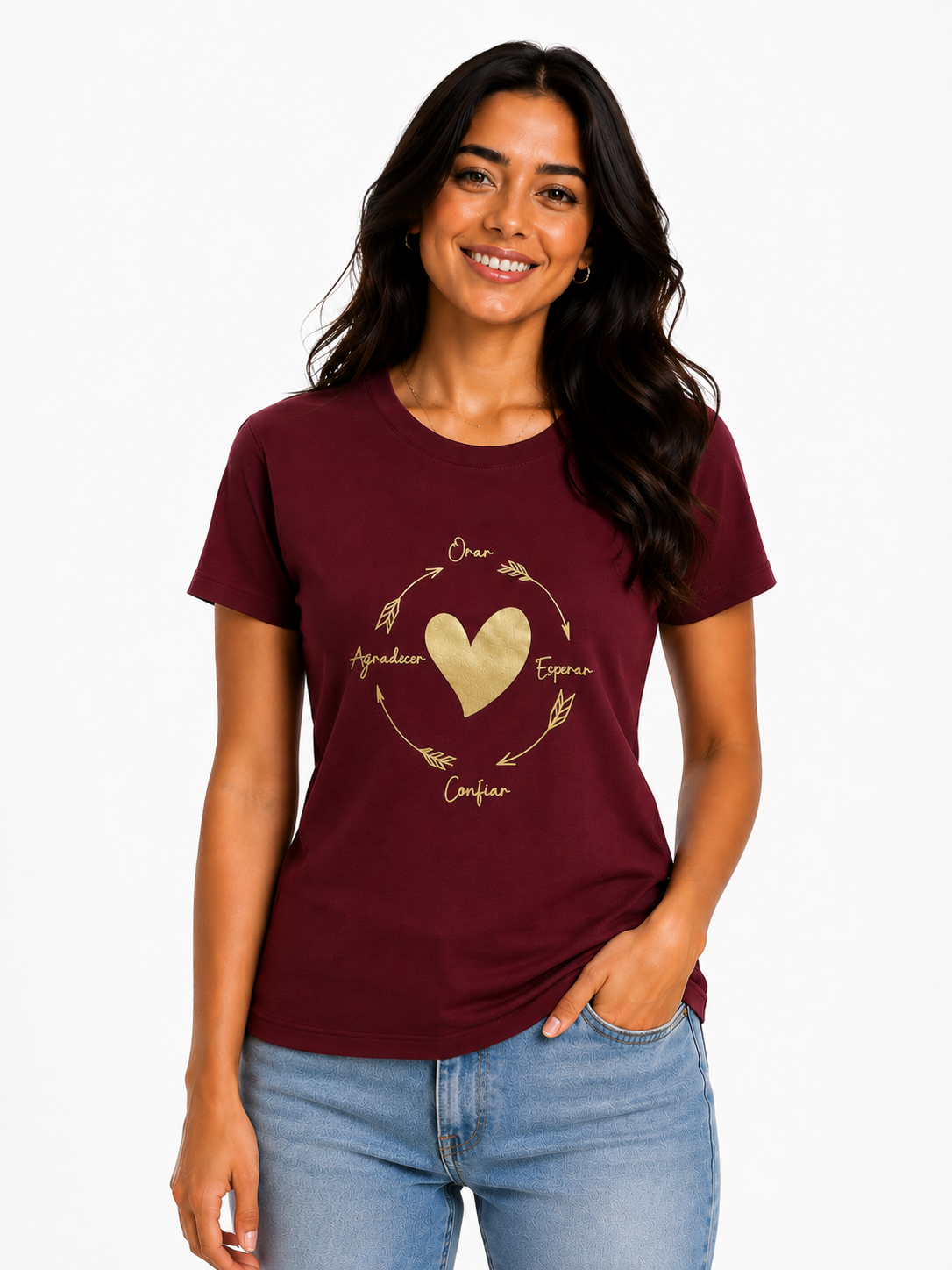 Camiseta Orar, esperar, confriar y agradecer