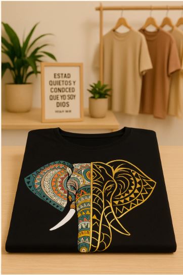 Camiseta Elefante mándala