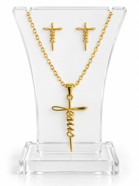 Set de aretes y collar Jesus